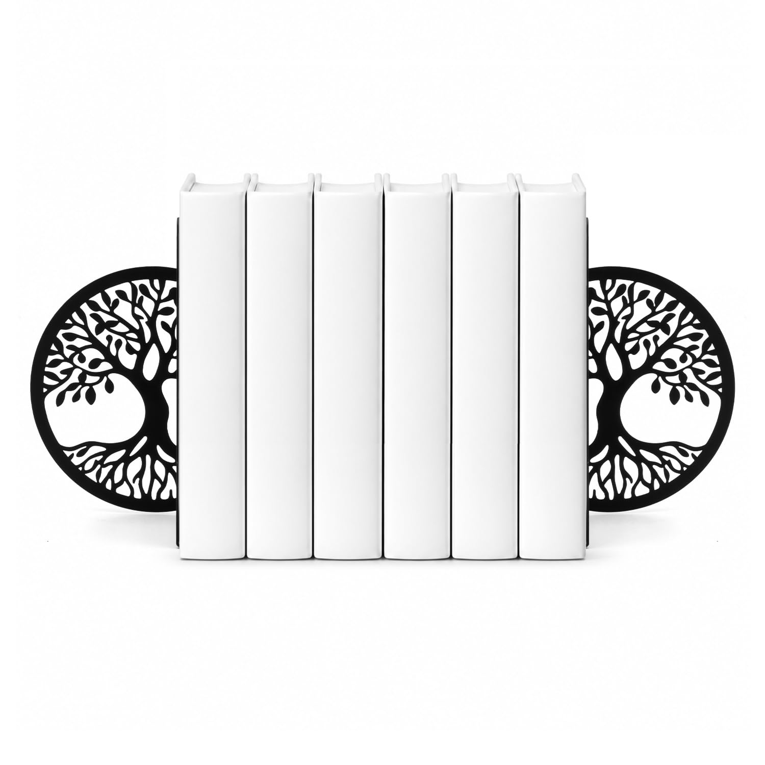 CKB LTD Set of 2 Black Tree of Life Bookends, Decorative 3D Book Ends