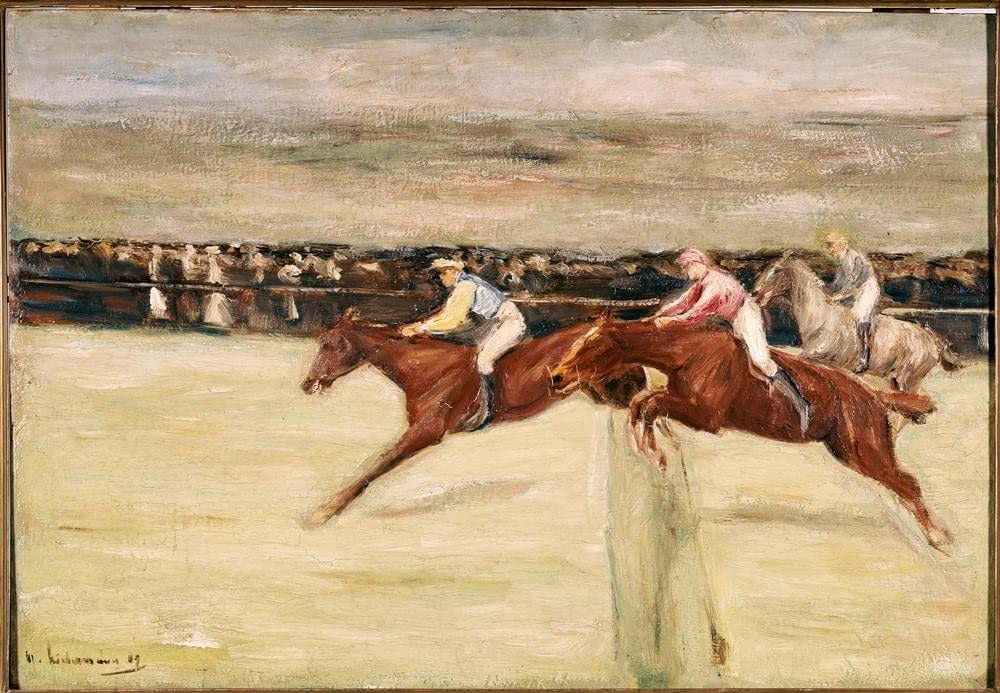 Affiche Toile Max Liebermann Courses hippiques Tableaux Impression d'Art 60x90 cm - 5
