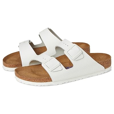 Birkenstock Arizona Soft Footbed Leather (Unisex) Shoes White Leather