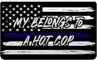 Makoroni - MY BELONGS TO A HOT COP Police Refrigerator Wall Magnet 2.75x3.5 inc Des#52