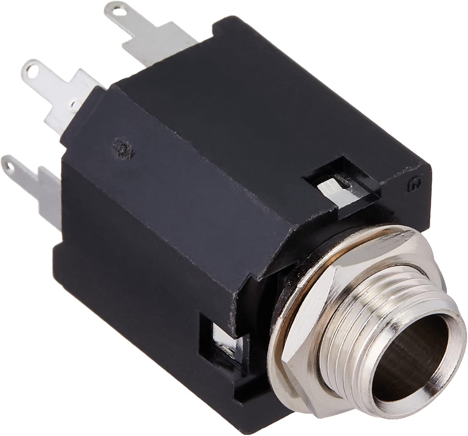 SWITCHCRAFT #112BX Type Box Stereo Jack, 3 Pack, Black, Push Button Actuator, Manual Operation