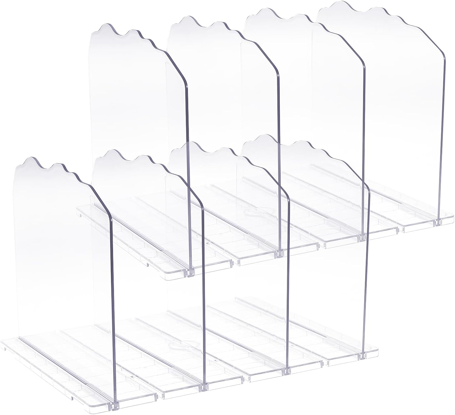 2Pcs Purse Organizer Clear Acrylic Shelf Divider Adjustable Purse Handbag Organizer Vertical Purse Divider Organizer Multifunctional Closet Organizer and Storage for Closets Purse Handbag Storage US