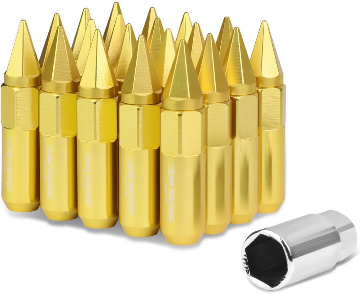 Auto Dynasty M12 x 1.5 Open/Closed End Design 20-Piece Aluminum Alloy Wheel Lug Nuts +1 X Deep Drive Extension (Green)