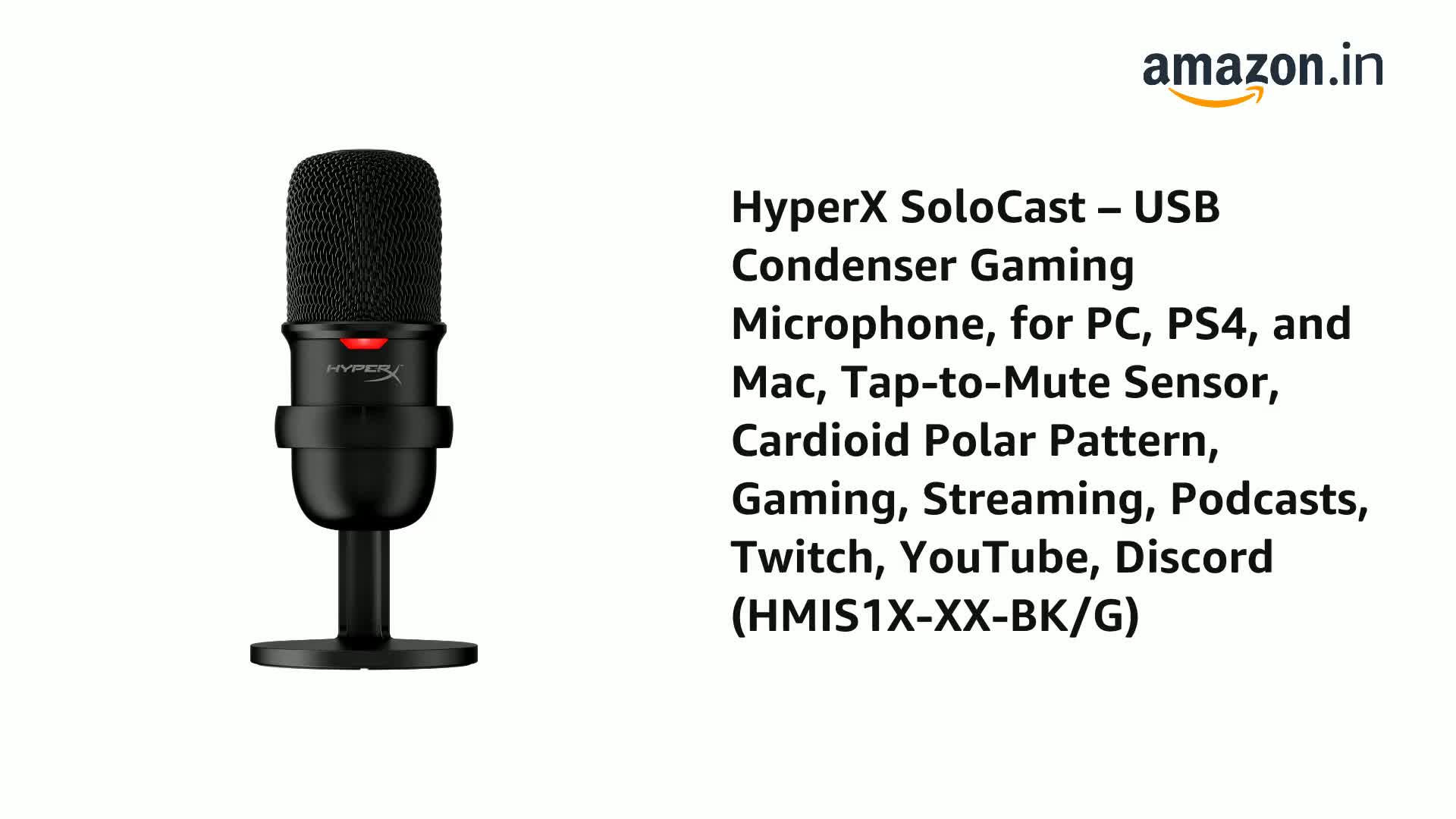 HyperX SoloCast – USB Condenser 