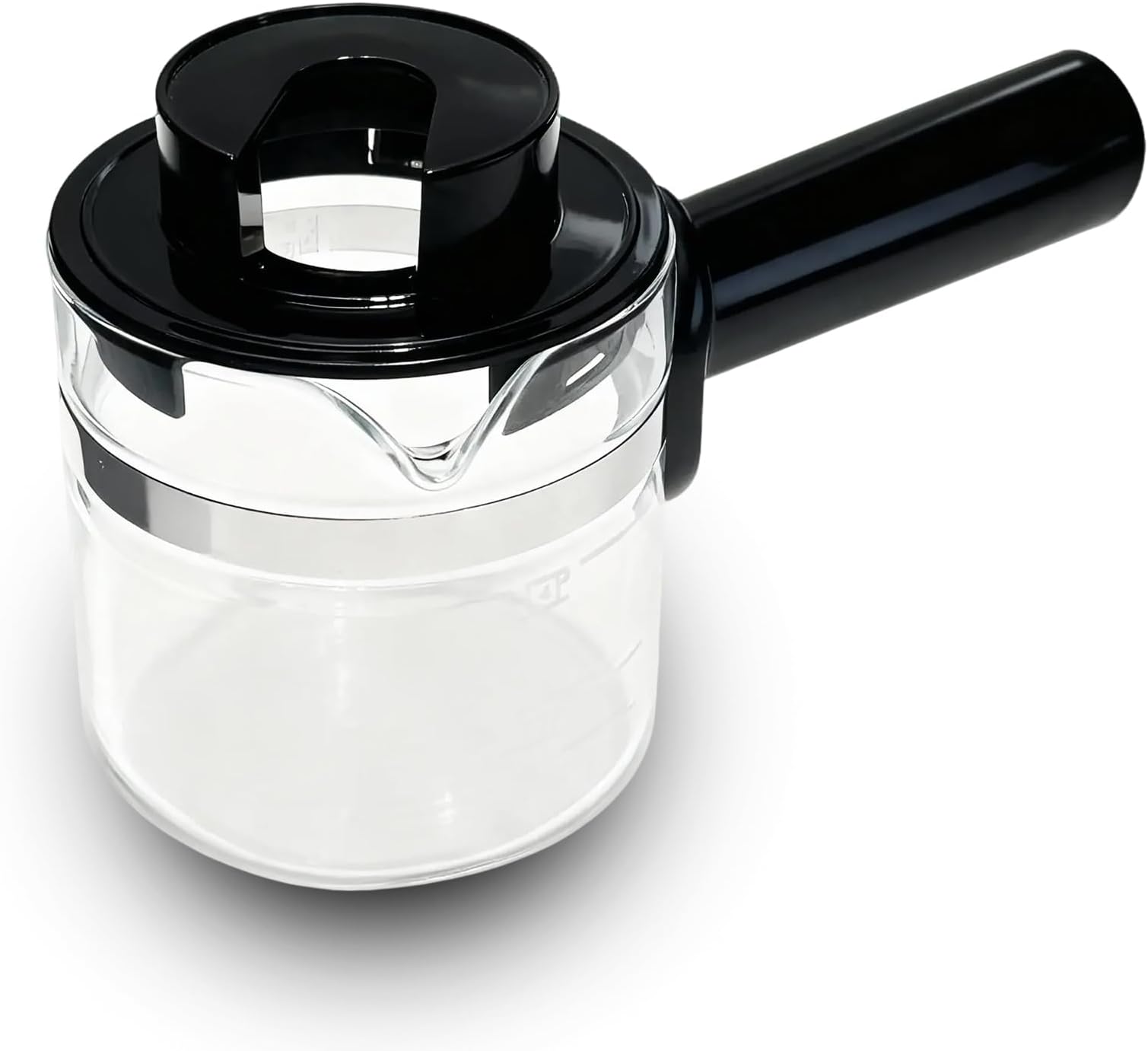 4 Cup Espresso Accessories Espresso Glass Coffee Pot Replacement for IMUSA, Hamilton Beach, Mr.Coffee, Breville, UNIVEN Espresso Machine, Black handle