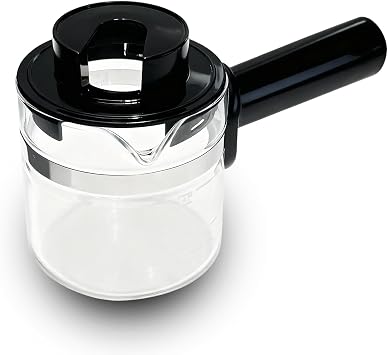 4 Cup Espresso Glass Coffee Pot Replacement-Espresso Accessories | Espresso Accessories,Compatible with IMUSA, Hamilton Beach, Mr.Coffee, Breville, UNIVEN Espresso Machine,Black handle