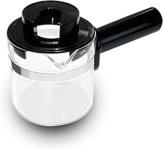 4 Cup Espresso Glass Coffee Pot Replacement-Espresso Accessories Compatible with IMUSA, Hamilton Beach, Mr.Coffee, Breville, UNIVEN Espresso Machine,Black handle