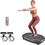 EILISON 3D Machine d'exercice de plaque de vibration pour le drainage lympathique - Plateforme de fitness de vibration de l'entraînement du corps entier avec bandes de boucle - Accueil Équipement pour la récupération, le bien-être, la tonnerie