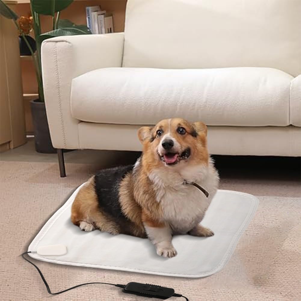 Tappetino riscaldante per animali domestici, a energia solare, per cani e gatti, temperatura regolabile, in cotone impermeabile (10/5.000 pezzi (pannello solare e coperta elettrica