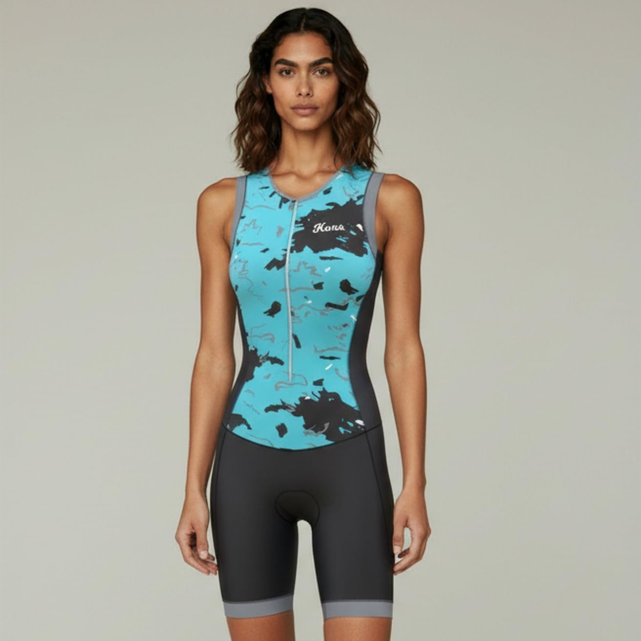 KONA Assault Women's Triathlon Race Suit -One-Piece Vest and Short Combo with Body-Mapped Ventilation