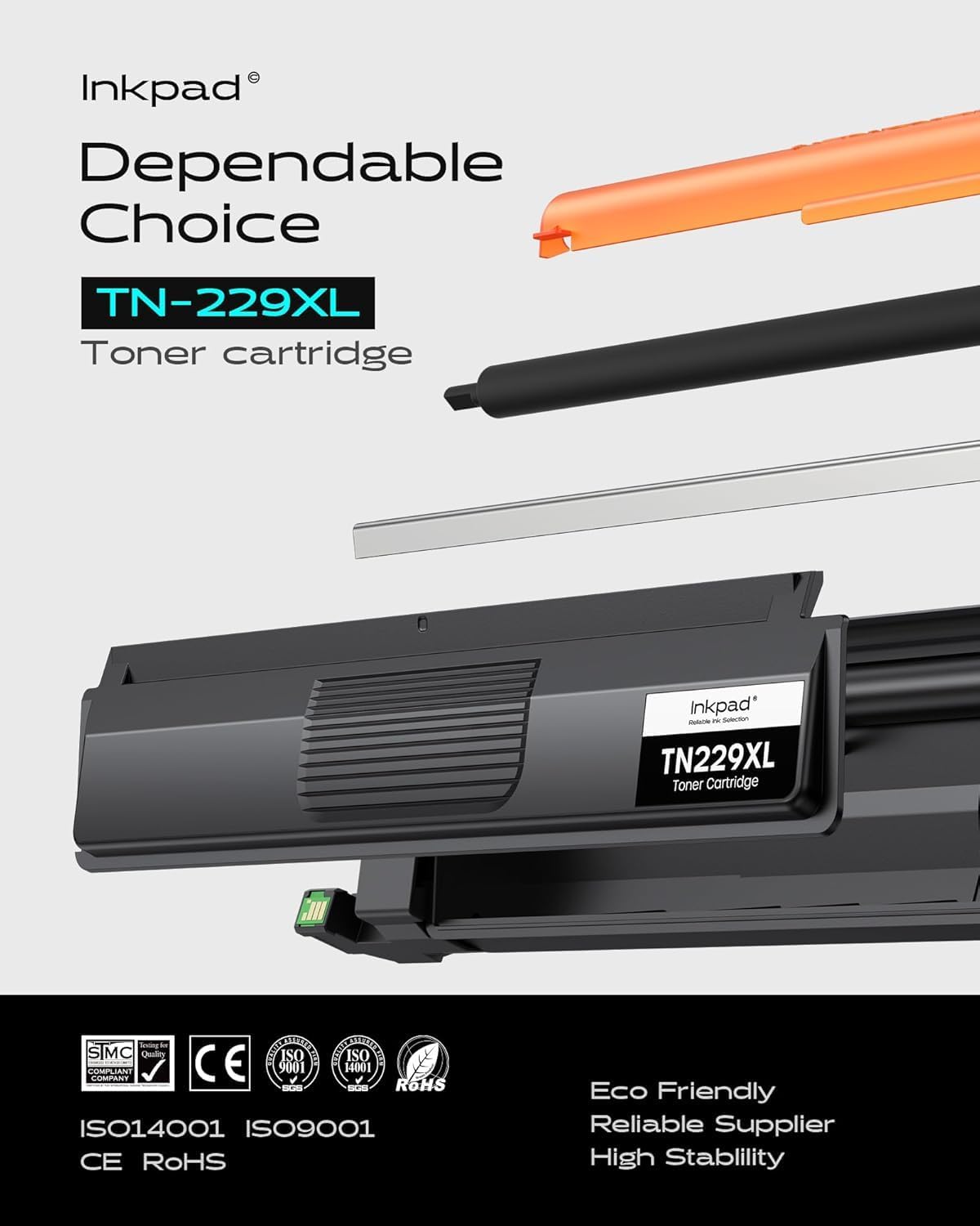 Compatible TN229XL TN229 Toner Cartridges MFC-L3780CDW HL-L3280CDW Replacement for Brother TN-229 TN 229XL TN 229 Toner Cartridge to Use with MFC-L3720CDW HL-L3300CDW Printers (4 Pack, Bk/C/M/Y)