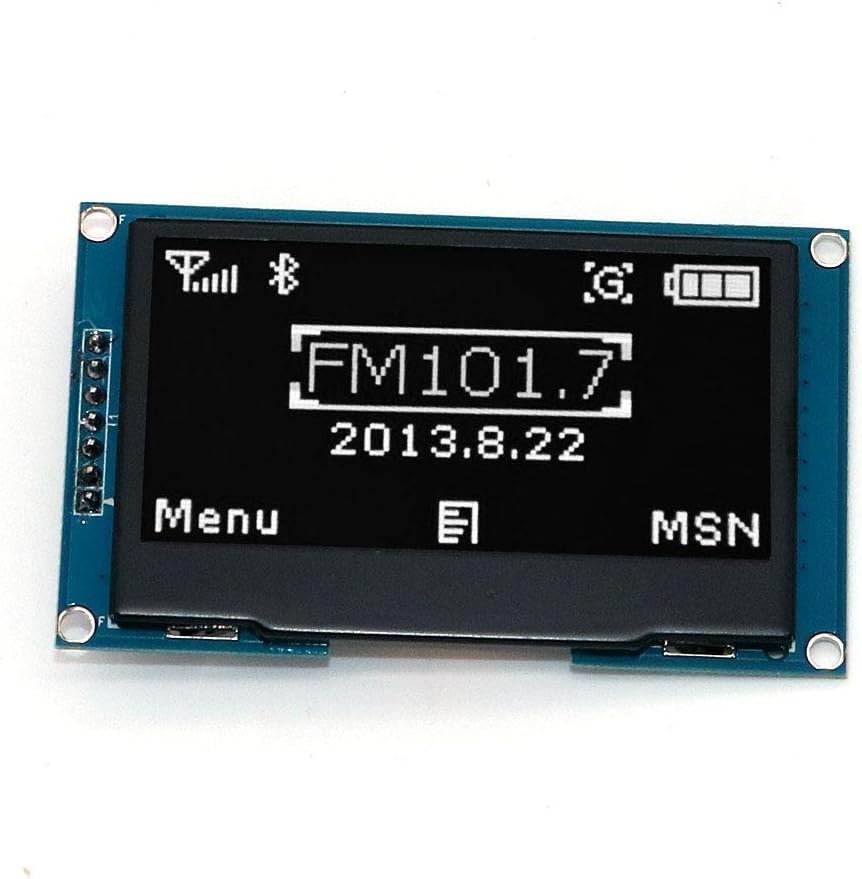 WINGONEER 2.42" 128X64 LED Display Module 12864 IIC I2C Serial Peripheral Interface for UNO R3 - White Font