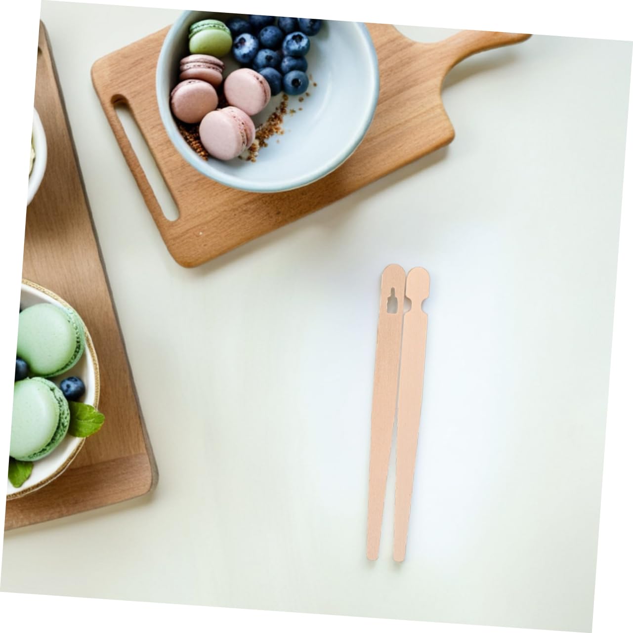ULTECHNOVO 200pares Pinzas Para Alimentos Pinzas De Madera Para Pequeñas Para Aperitivos Para Postres y Repostería Utensilios De Cocina Para Principiantes