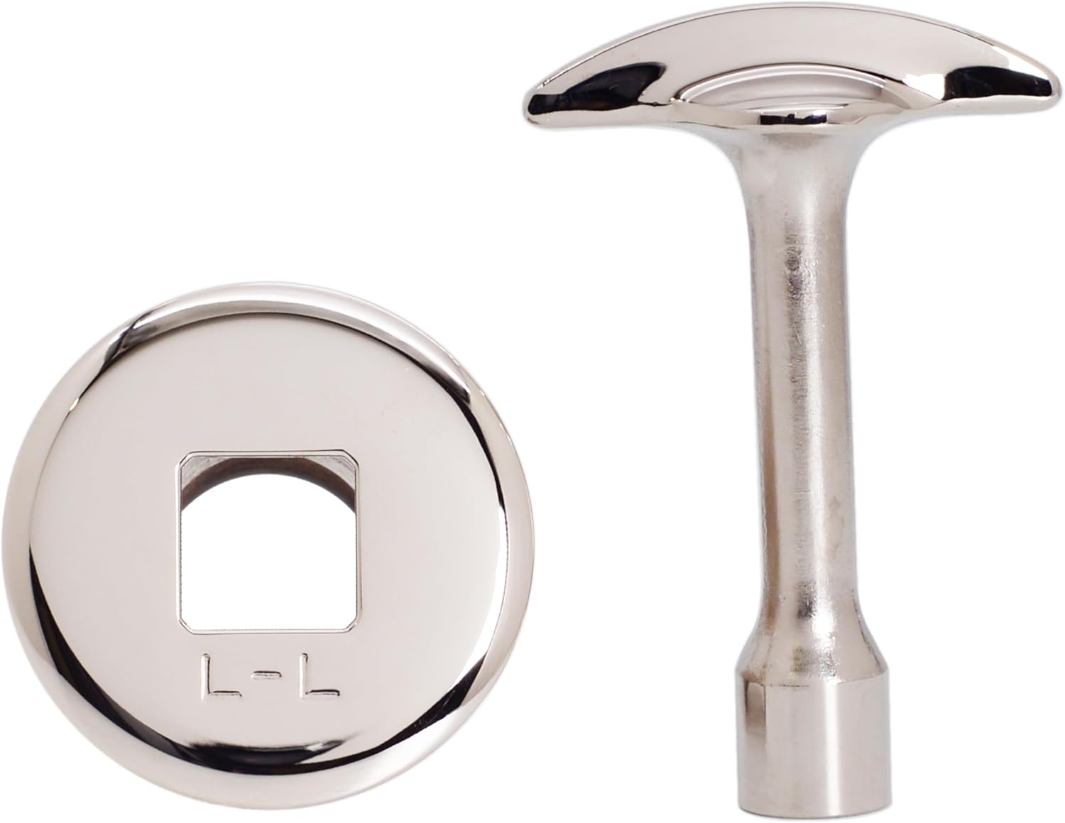 Westbrass R500-26 3/4" NPSM Gas Fire Pit and Fireplace Log Lighter Key Valve Trim Kit, Polished Chrome