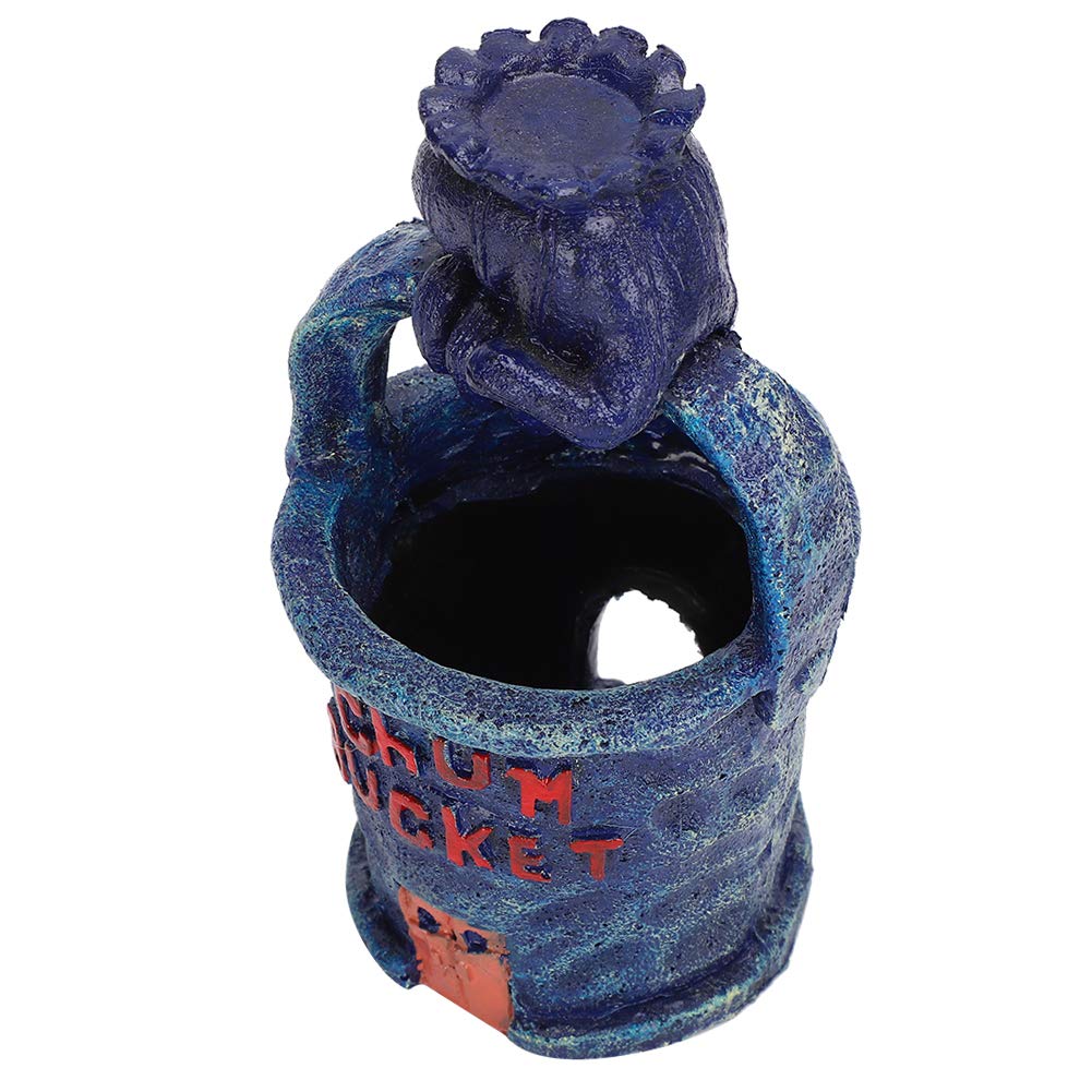 Taidda- Unique Shape Artificial Resin Aquarium Resin Bucket, Environmental Protection Fish Tank Decoration Bucket, for Aquarium