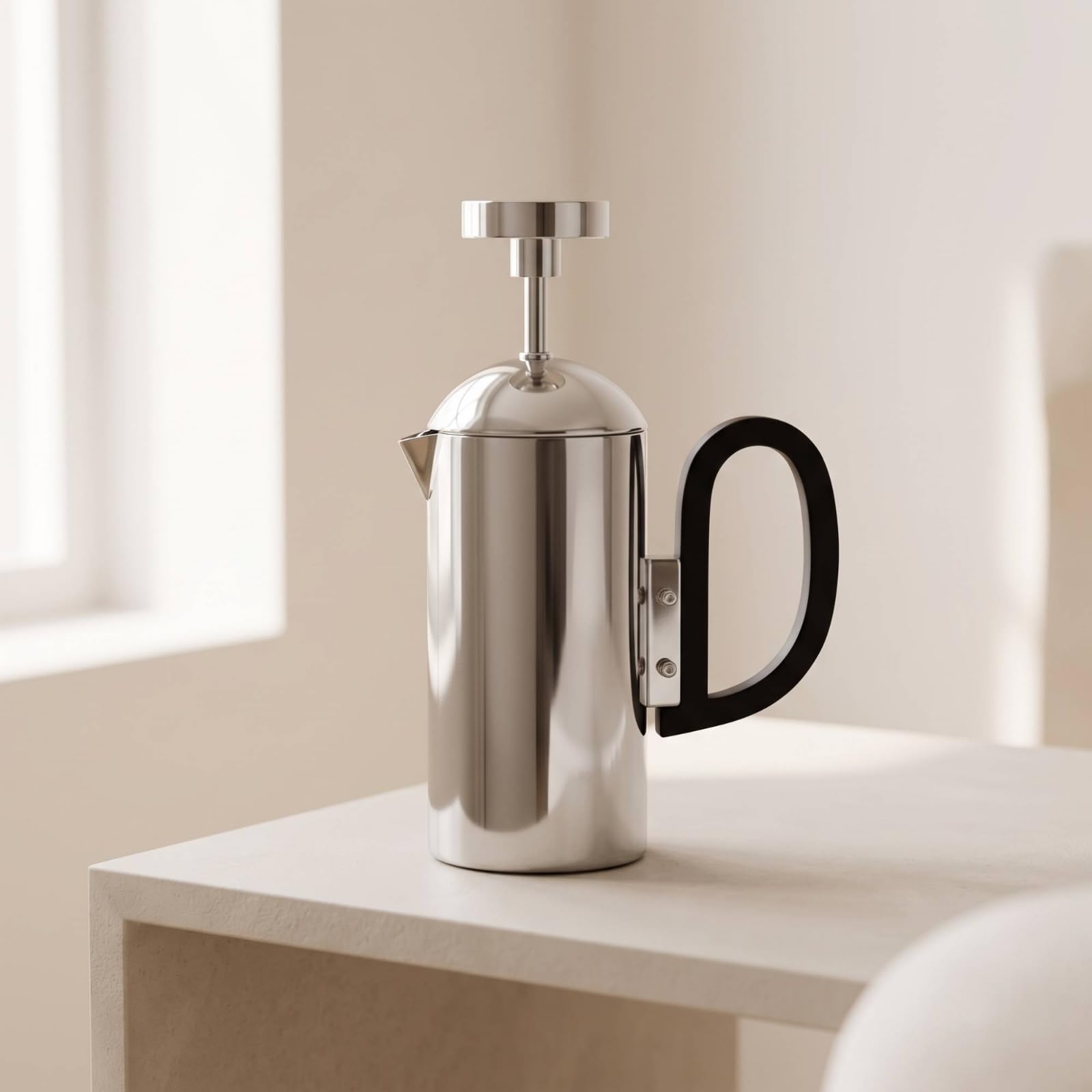 Bollitore per Pour Over Antiruggine, Argento, Acciaio Inox, Modello Grande, Grande, Altezza 27 Cm