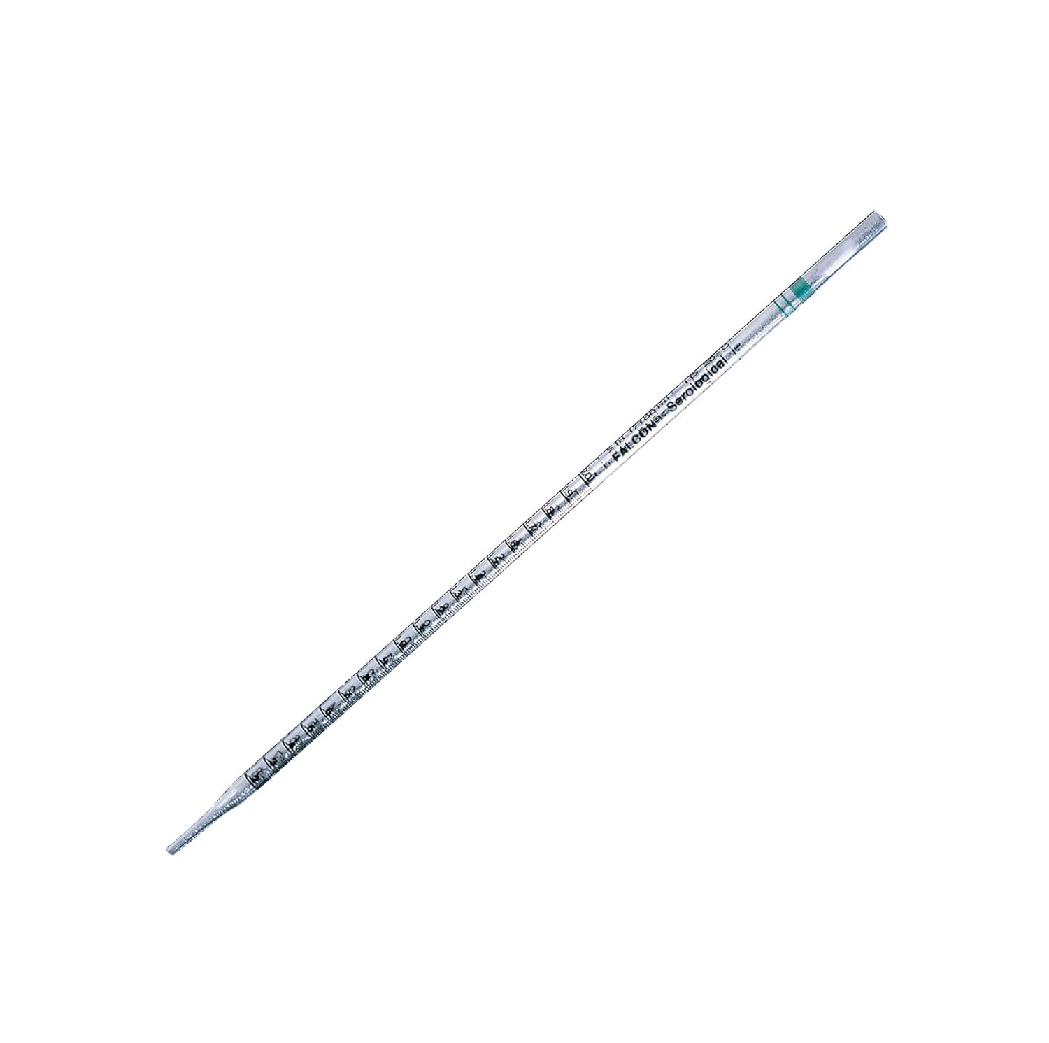 BD 356543 Polystyrene Serological Pipette with Reverse Graduation, 13-23/32" Length, 5mL Volume, +/- 2 Percent Accuracy, 1/10mL Graduation, Individually Wrapped (Case of 200)