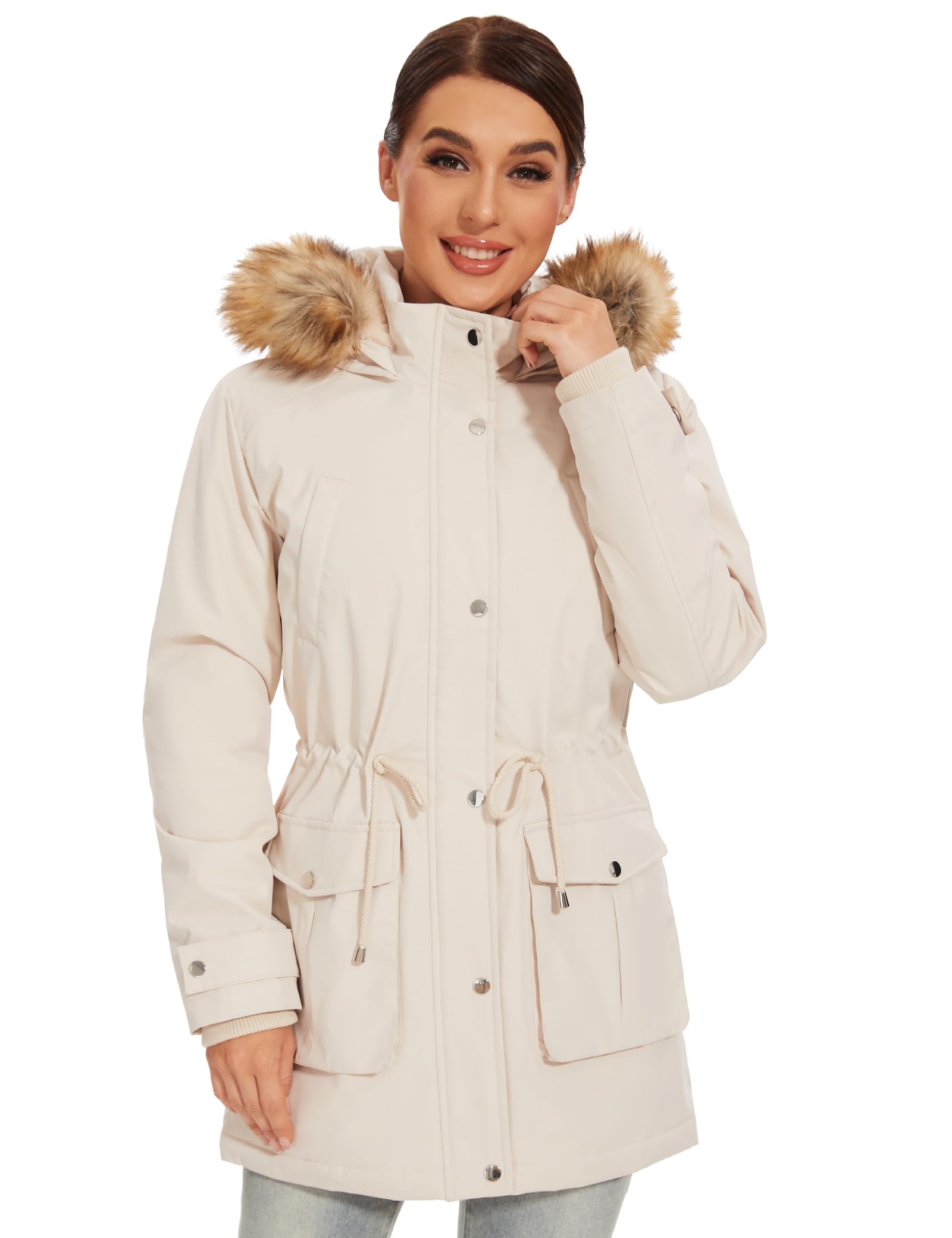 Women's Classic Warm Parka Coat with Buttons main image 0