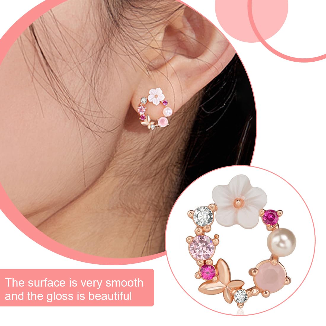 Boucles D'oreilles Fleurs Stabilisées Bleues AZULEJO MomZelle