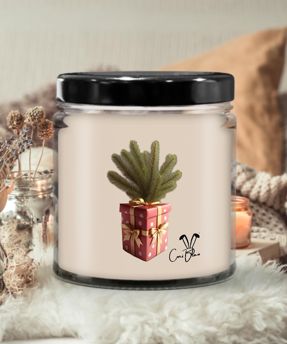 Coni Blau Christmas Candle with Christmas Pine