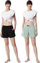 Fflirtygo Women's Cotton Shorts | Sports and Running | Gym Workout and Yoga | Regular Fit Shorts for Women Combo (Pack of 2)