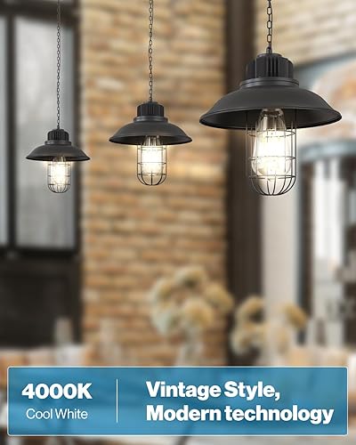 Miniatura 3 de Sunco - Paquete de 12 bombillas LED Edison vintage, equivalente a 75 W, 8.5 W, 1000 LM, filamento ST58 regulable, ST18 4000 K blanco frío, base