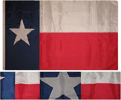 Premium 6x10 ft Embroidered Sewn State of Weathertek Nylon Flag Clips