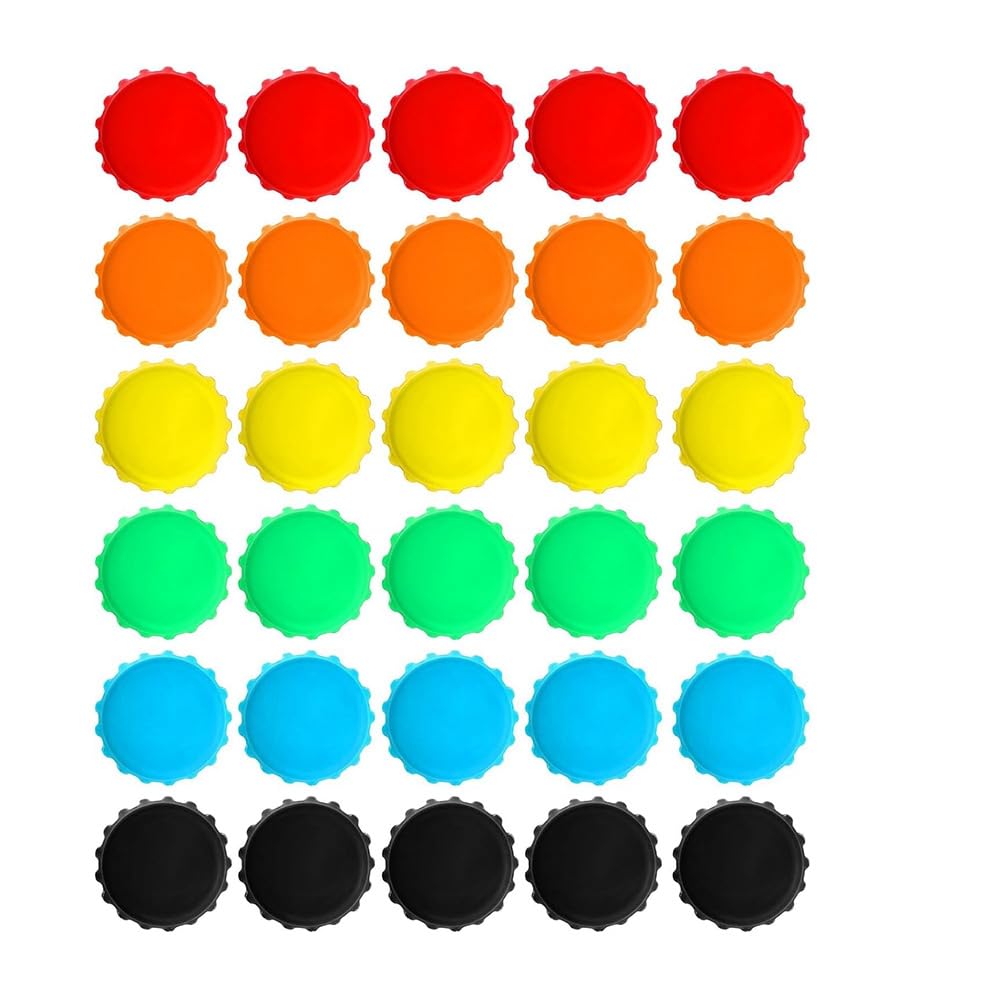 Hndhbfgrt Reusable 30pcs Silicone Bottle Caps, for Soda Bottle Caps, for Soda Bottles, Glass Bottles Silicone Beer Bottle Cap