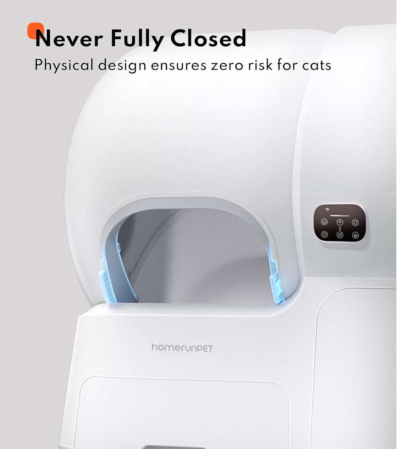 Homerunpet Self Cleaning Litter Box Set - 106L Ultra Large Automatic Cat Litter Box with Physical Anti-Pinch Safety, Auto Refill & One-Click Litter Replacement, App Control for Multi-Cat Homes