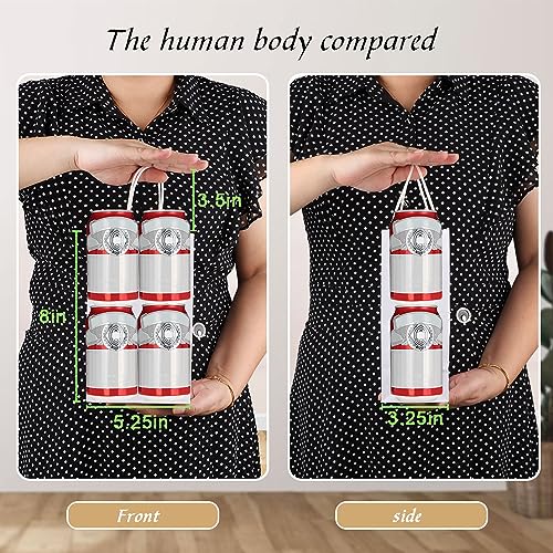 Image of Sturdy Small White Kraft Paper Bags with Handles Bulk, Bagmad Gift Bags 5.25x3.25x8 inch 100 Pcs Pack, Craft Grocery Shopping Retail Party Wedding Bags Sacks (White, 100pcs)