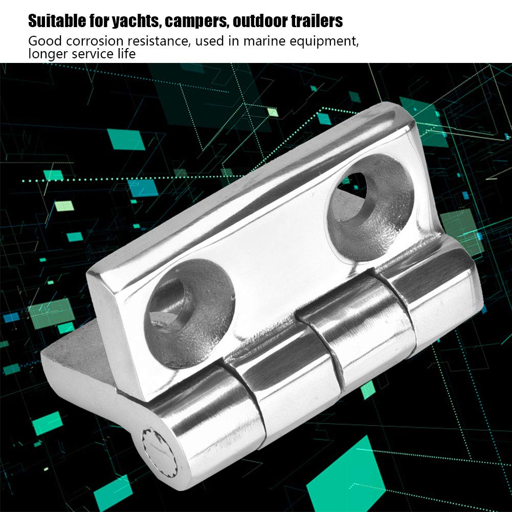 1.6/2.0/2.4in Hinge, 304 Stainless Steel Marine Grade Hinges Equipment Industry Marine Hinge Car Hinge Door Hinge for Camping Car Outdoor Trailer Yacht(50 * 50mm)