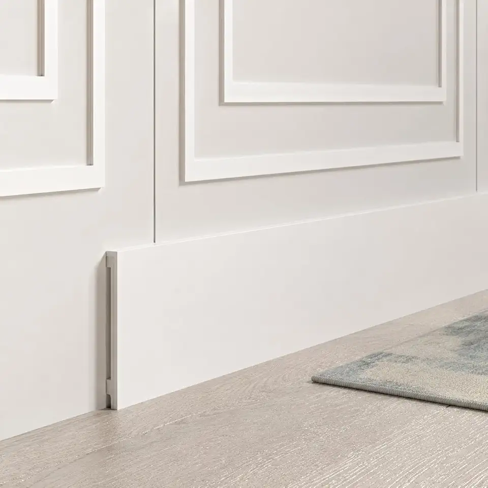 Rodapé Poliestireno 20cm Liso Branco 2m RM Decor