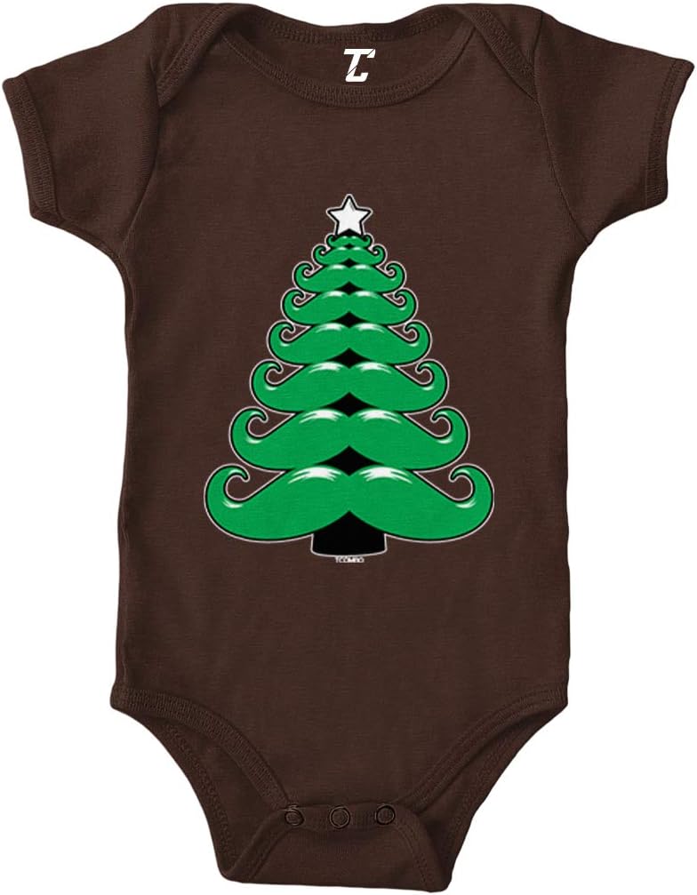 Mustache Christmas Tree - Santa Funny Bodysuit