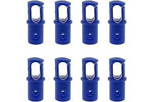 8PCS Universal Trampoline Caps for Poles - G-Hook, Rod, and Shell Rod Caps