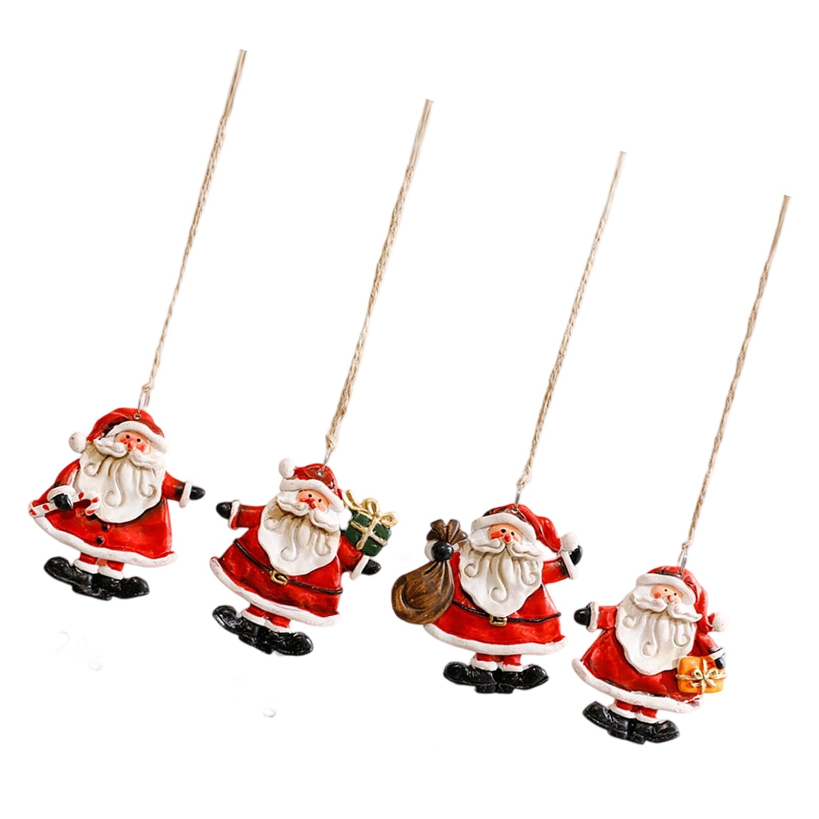 KAQNTUD Festival Santa and Snowman Resin Pendant for Garden Display Hanging Ornament for Christmas Tree Home Office Decoration Shop Office Christmas Decorations