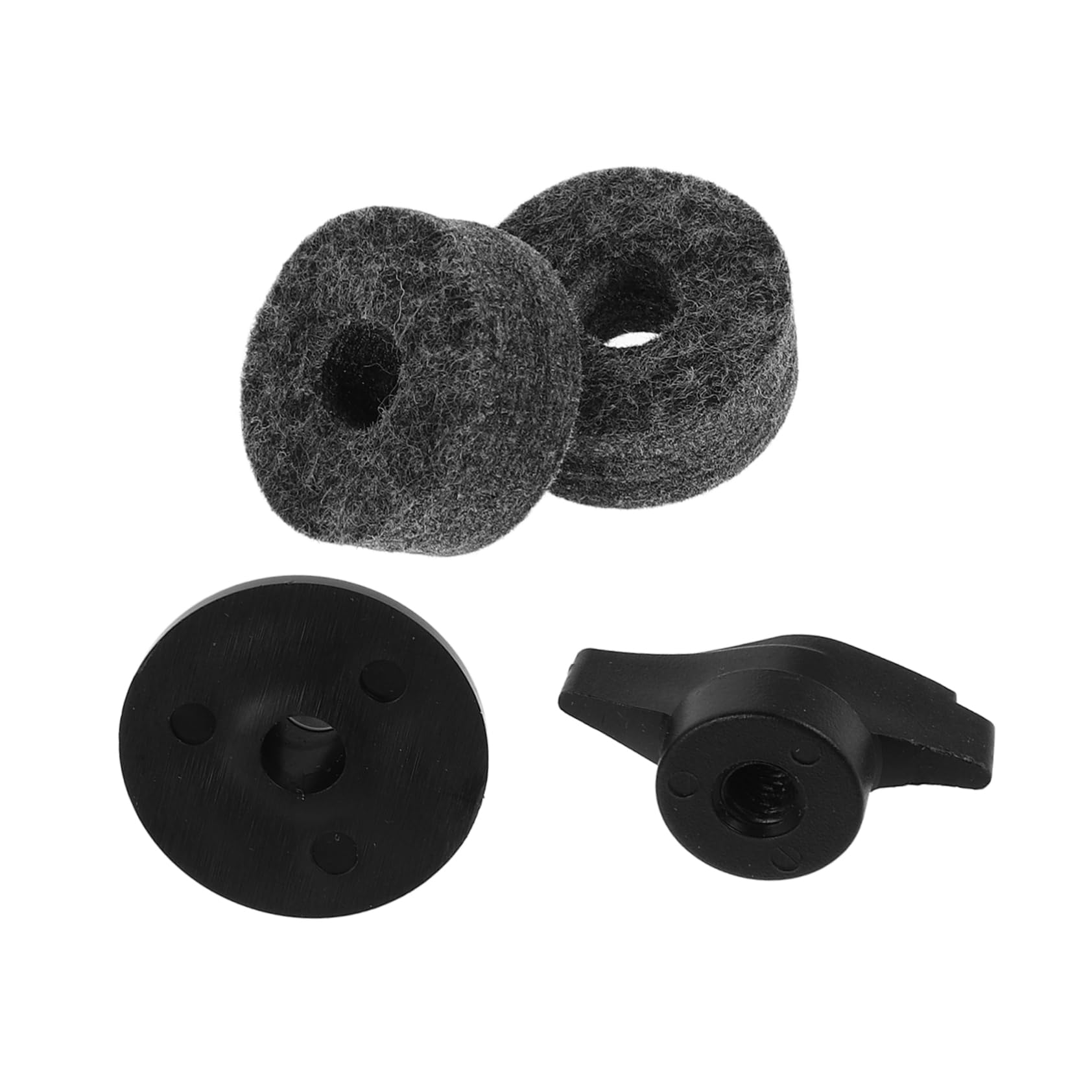 HEMOTON 2pcs Plastic Cymbal Set Drum Felt Pad Sleeves Felt Pads Drum Kit Replacement Parts