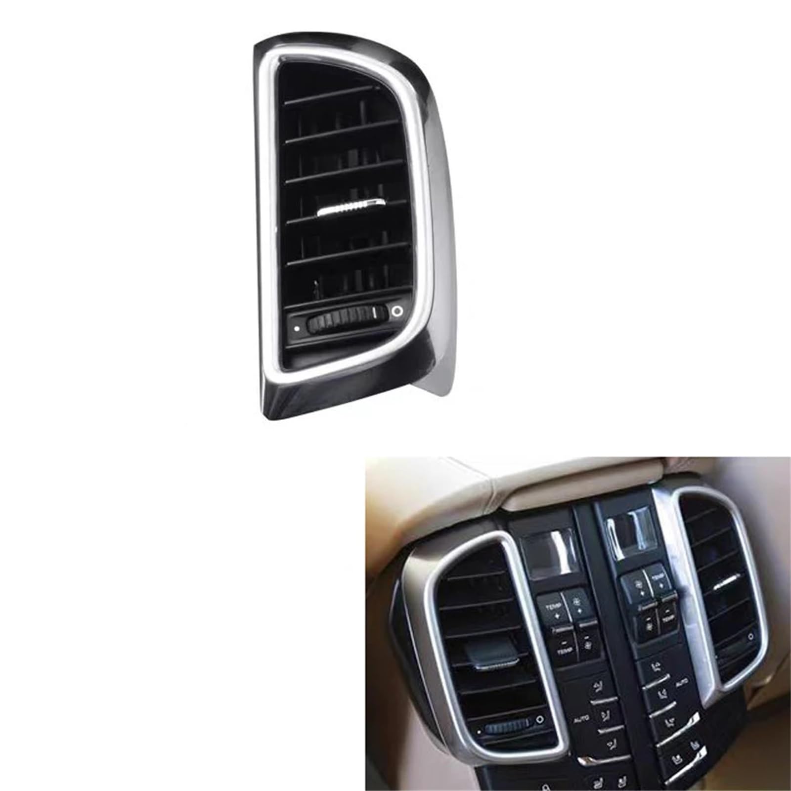 Front Left Right Rear Air Conditioning AC Vent Outlet Grille Complete Assembly Compatible with Porsche Cayenne 2010-2017 7P5819727E(Rear Right)