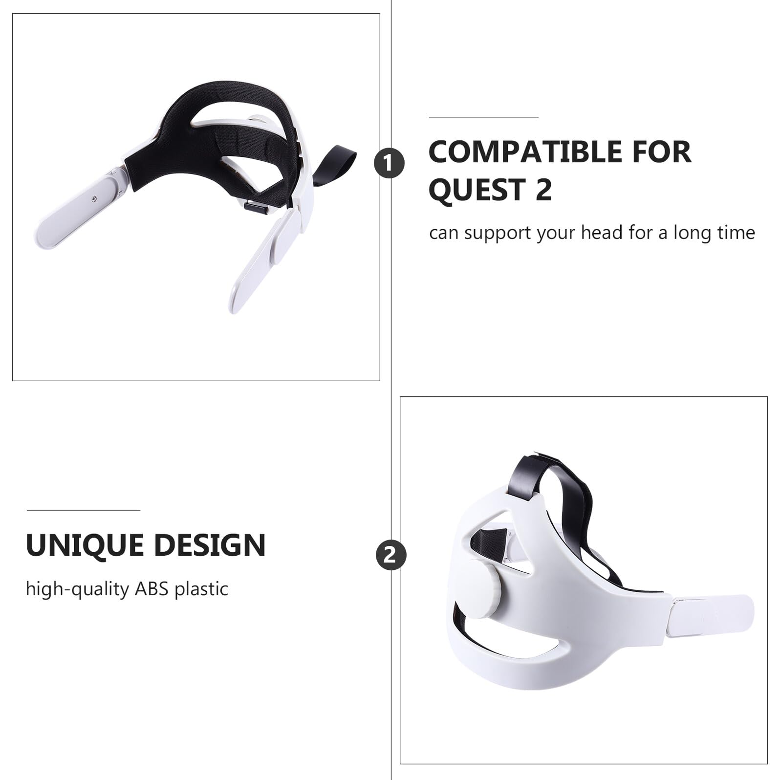 BESPORTBLE Verstellbares Vr Headset Kopfband aus Abs Kunststoff mit 360° Drehknopf Komfortables Ersatzstirnband für Vr Brille 2 Rutschfestes Gaming Zubehör Stabiler Halt Beim Vr Spielen