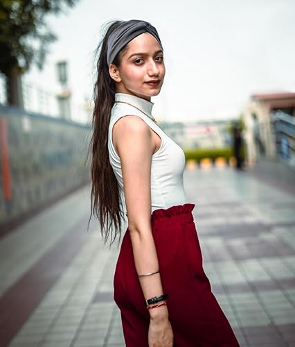 Miniatura 5 de Hjiaruiky 2 diademas de turbante para mujer, bohemias, elásticas, a la moda, de tela anudada, de tela gruesa, para mujeres y niñas, color negro