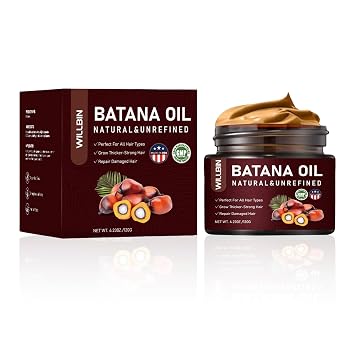Batana Oil - 100% Natural Hair Growth & Repair Oil, Deep Moisturizing for Skin & Scalp, Promotes Thick & Shiny Hair, Repairs Damaged Hair, Hydrates Dry Skin - 4.23oz