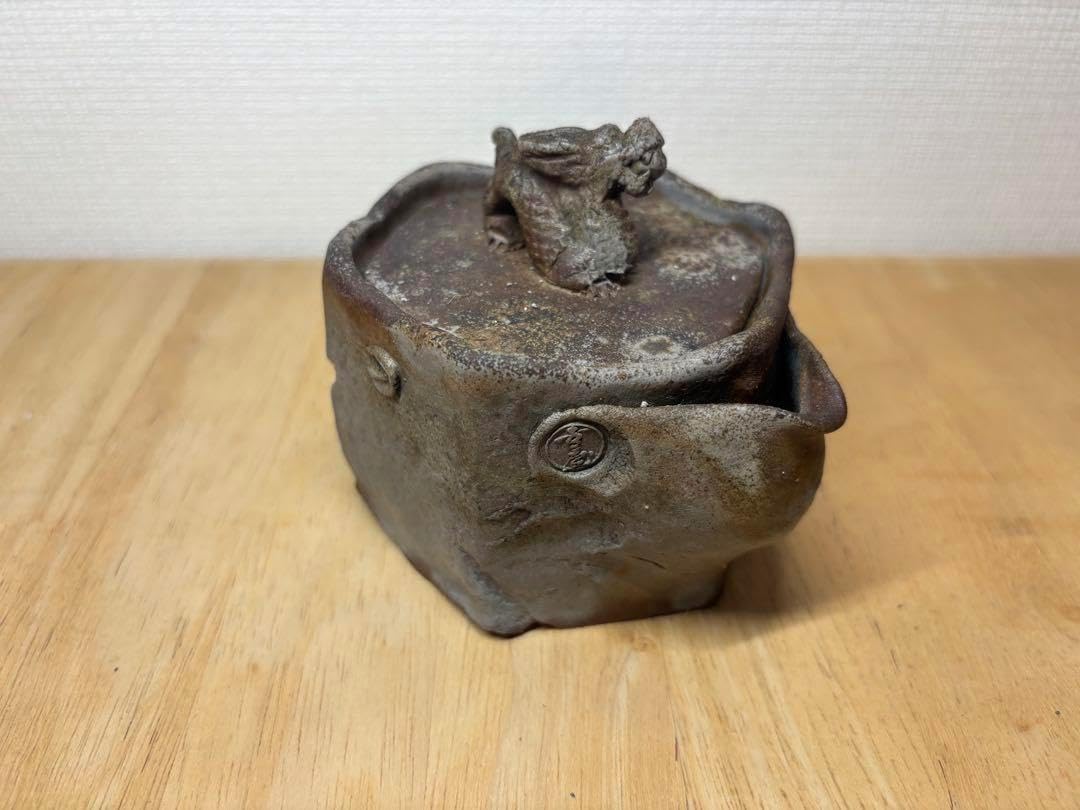 備前焼 宝瓶 登り窯 龍 りゅう リュウ 6角 手びねり 急須