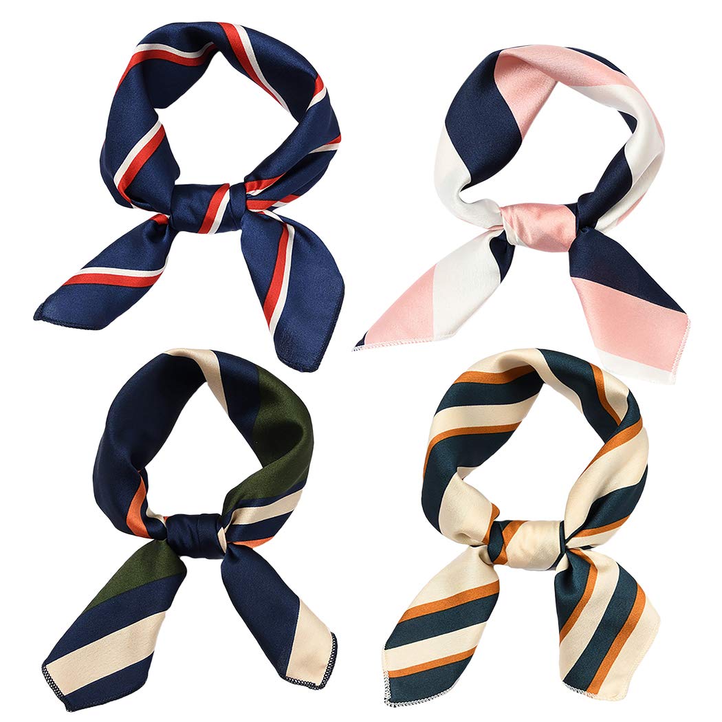 4PCS Women Neck Scarf Fashion Decor Square Scarf Business Neckerchief-picture-29