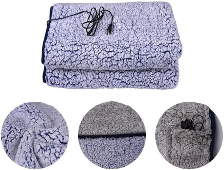 review Satmarhz USB Warm Electric Blanket Heated Throw - USB Bed Blanket Machine, Super Cozy Soft Heated Throw for Travel, Office, Home,Car
