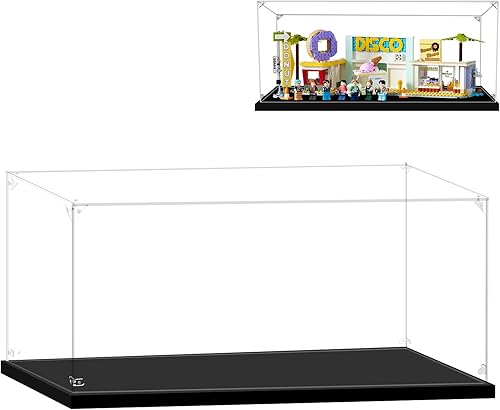 Vitrina acrílica para Lego 21339 BTS Dynamite, 16.53 x 7.87 x 7.08 pulgadas, protege tus coleccionables del polvo con un escaparate transparente