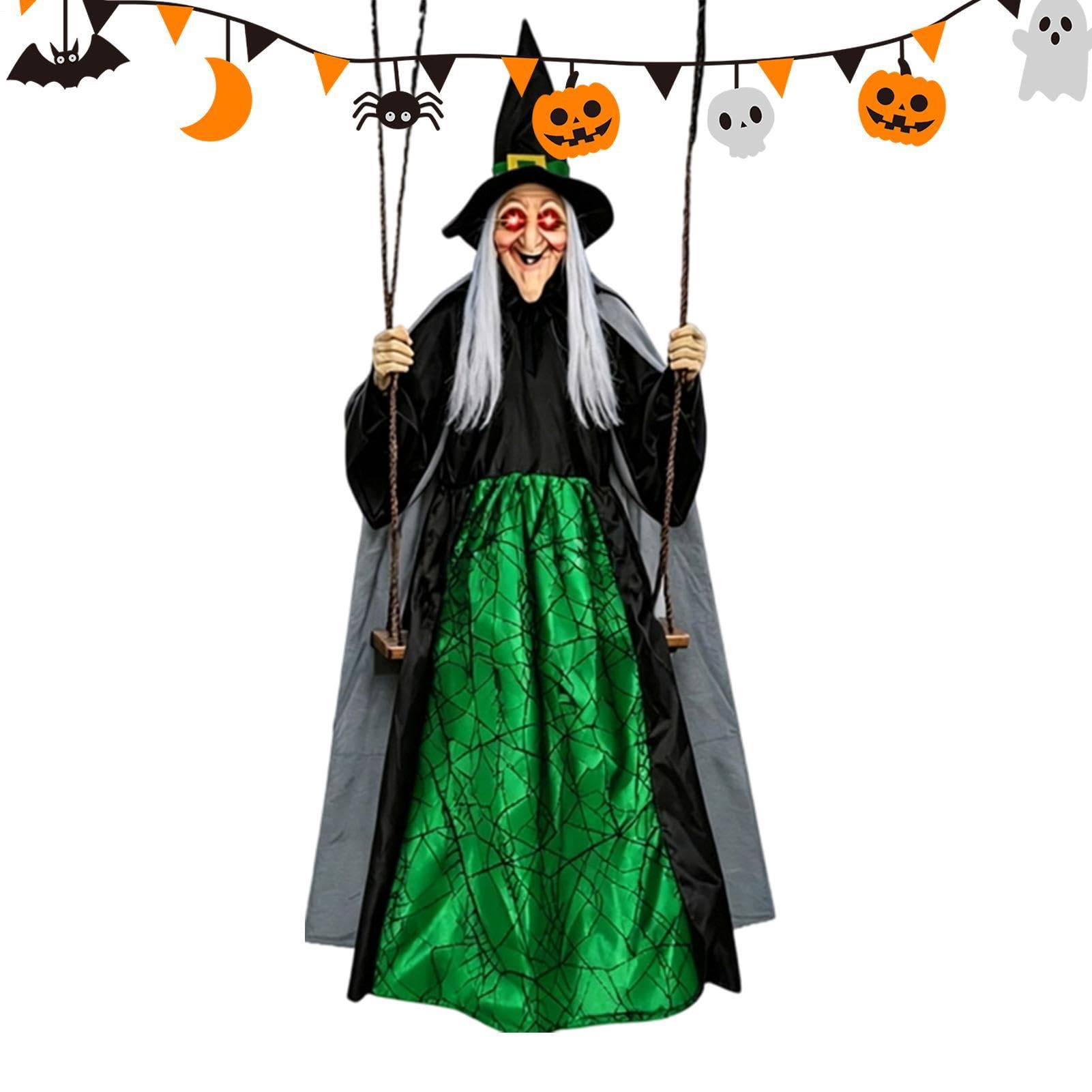 Schwingende Hexe Halloween Deko 1,8 Meter lebensgroße Requisiten für das