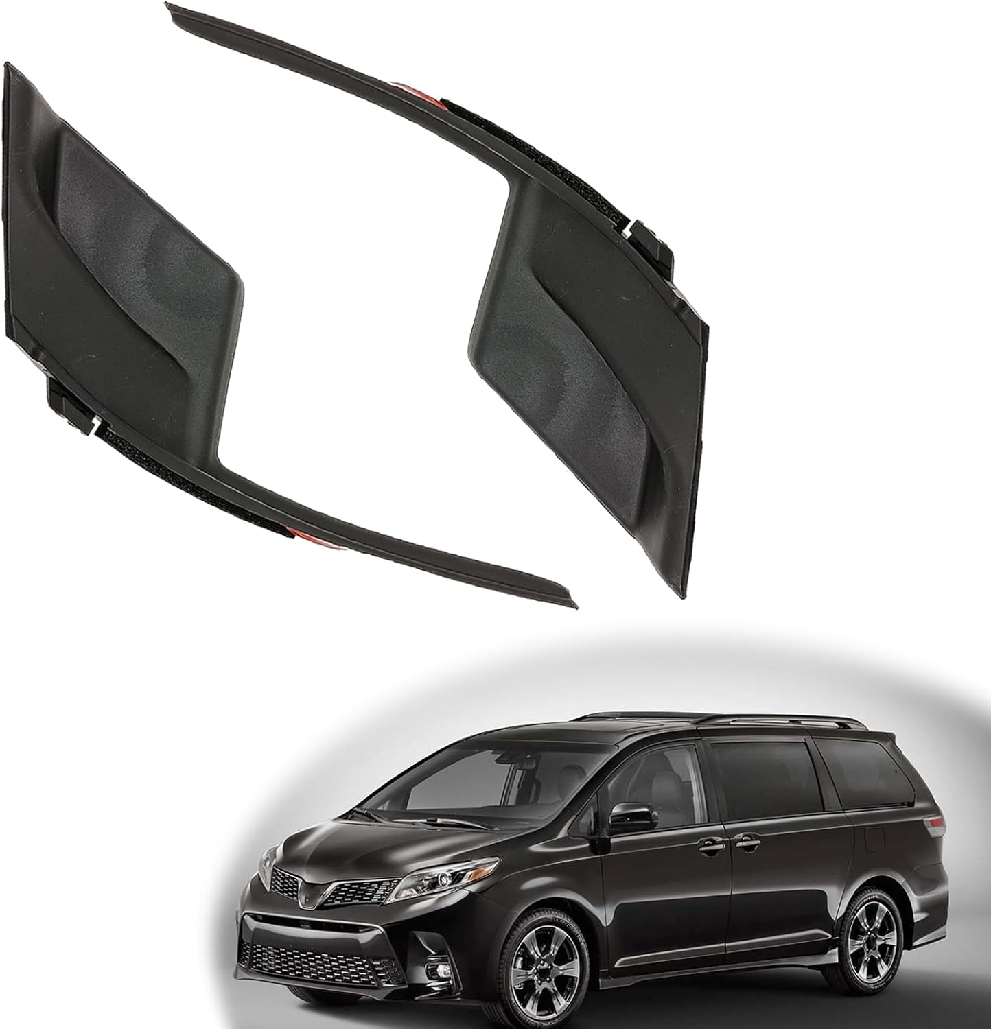 Windshield Wiper Cowl Cover Trim, Windshield Wiper Side Cowl Extension Cover Trim Left and Right Side Compatible with Toyota Sienna Base Mini/CE/LE/SE/XLE, 53866-08020 53867-08020
