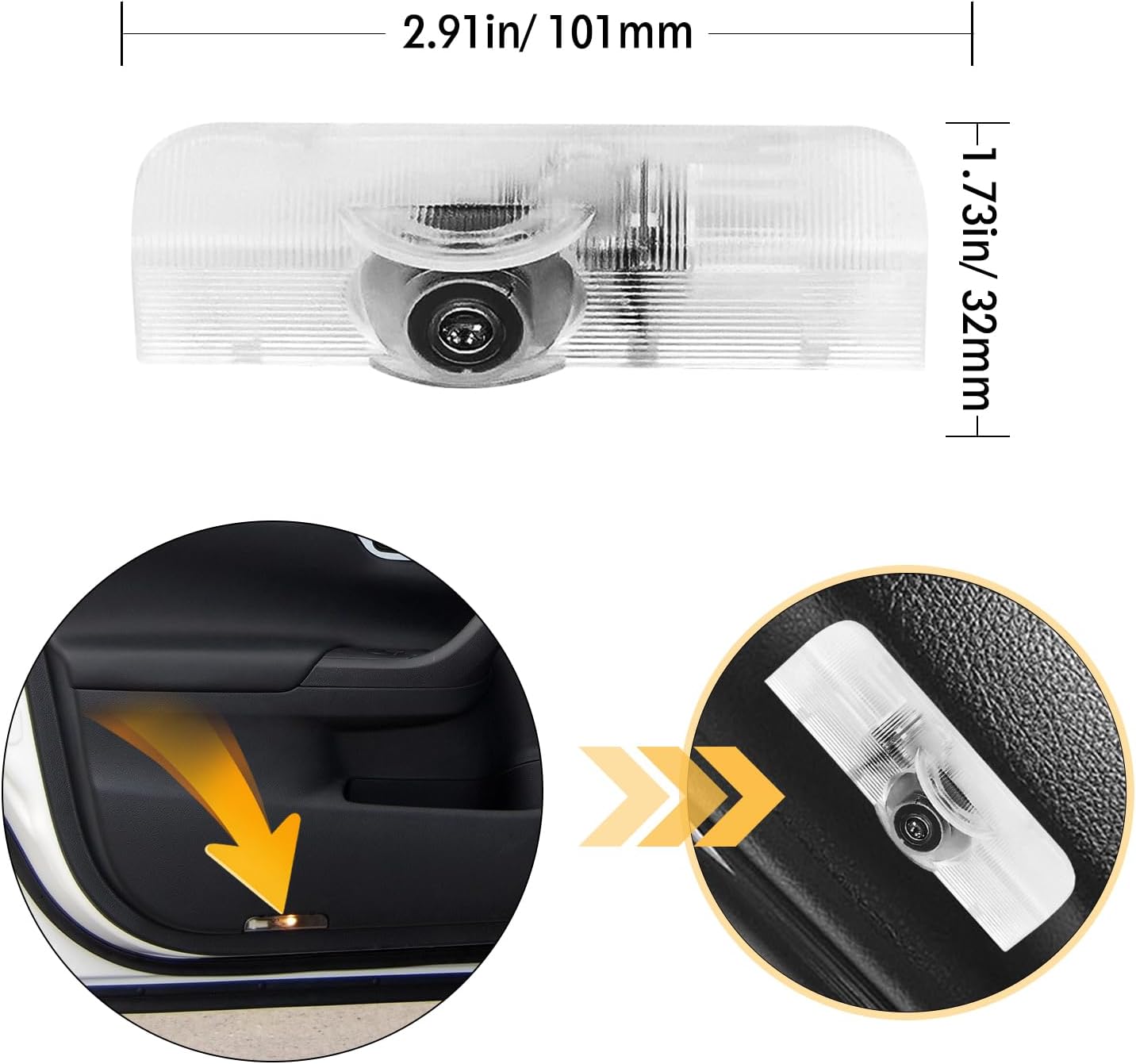 2PCS Car Door Lights Logo for Altima 2005-2022, Puddle Lights LED Welcome Lights Accessories, Door Courtesy Light LED Ghost Shadow Lights