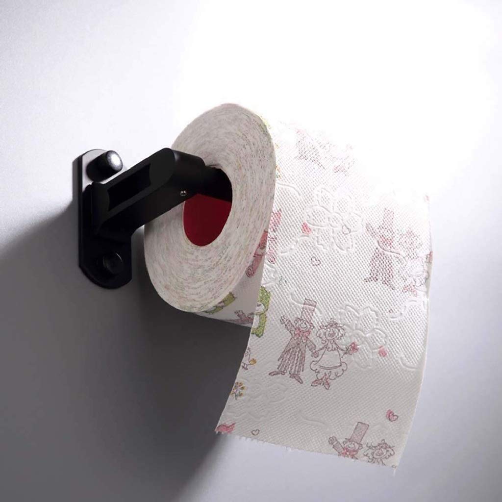 Metallo Carta igienica Holder- Nero Supporto di Carta igienica con Montaggio a Parete in Acciaio Inox Bagno Rust Proof igienici Supporto del Tessuto