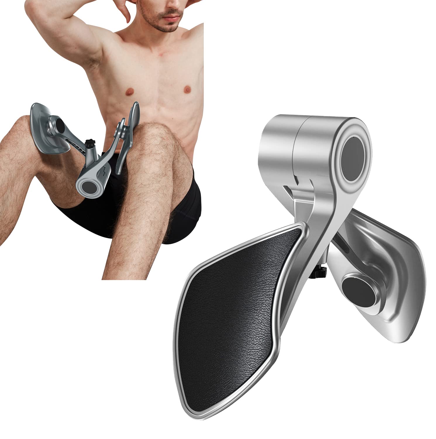 Thigh Master Adjustable Strength Thigh Exerciser,Inner Thigh Exercise Equipmen,Kegel Exercise Products for Women,Pelvic Floor Muscle Trainer (Gray)