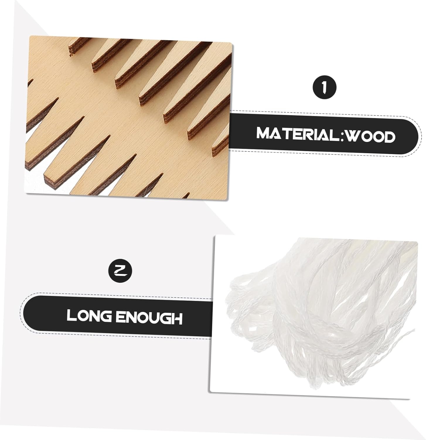IWOWHERO Wooden Handcraft Weaving Board Set Durable Knitting Tools for DIY Crafts Easy Threading Natural Material for Beginners Pros